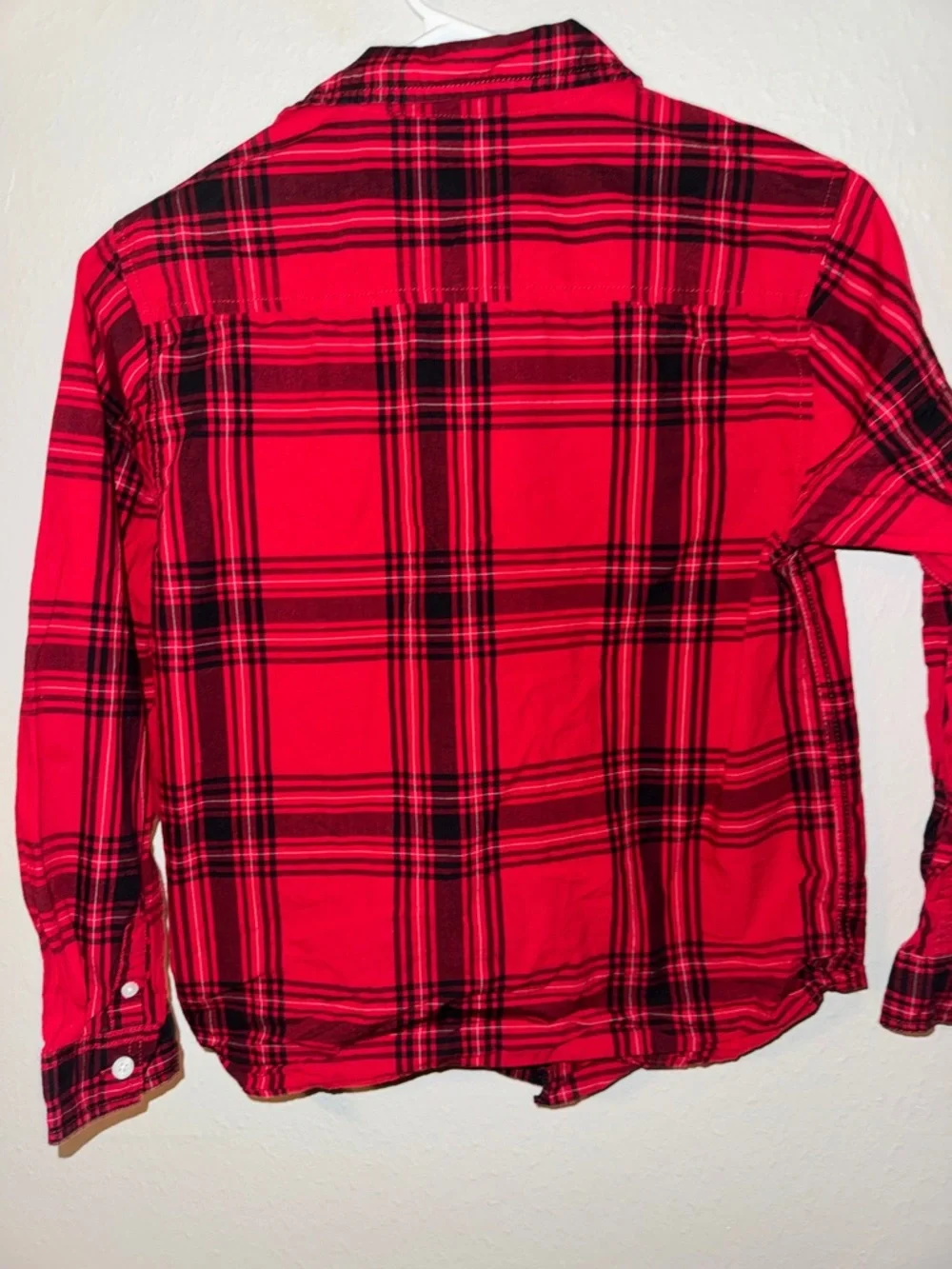 Gymboree Red and Black Plaid Button-Down Shirt